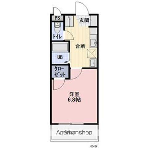 マイキャッスル2(1K/2階)の間取り写真