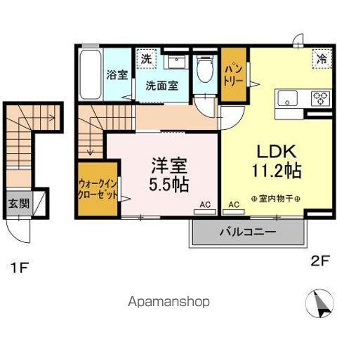 URBAN OMACHI(1LDK/1階)の間取り写真