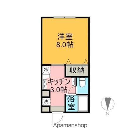 テラスハウス青葉(1K/1階)の間取り写真