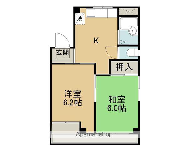 テーラーコーポ(2DK/3階)の間取り写真