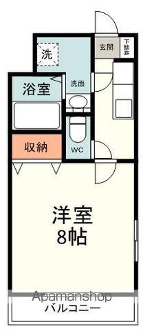 シャルマンⅠ(1K/1階)の間取り写真