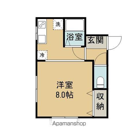 メゾネットⅡ(ワンルーム/1階)の間取り写真