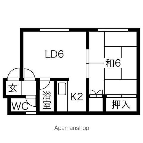澄川マンション(1LDK/3階)の間取り写真