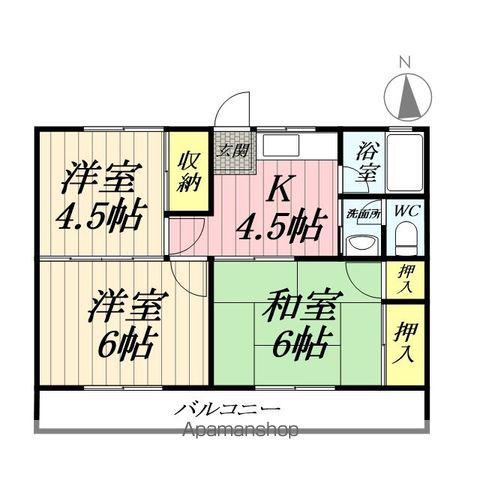 アーバンハイツ(3K/1階)の間取り写真