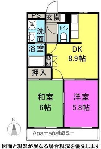 MAISONGRAPES(2DK/2階)の間取り写真