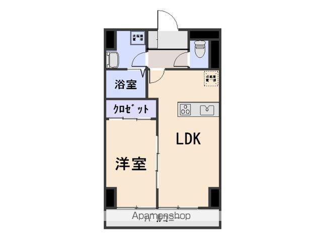 エイトバード東静岡(1LDK/5階)の間取り写真