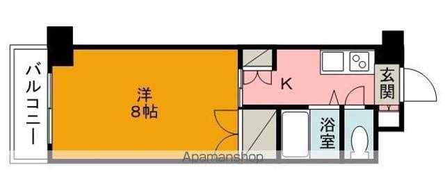 ジョイフル第5中村(1K/3階)の間取り写真