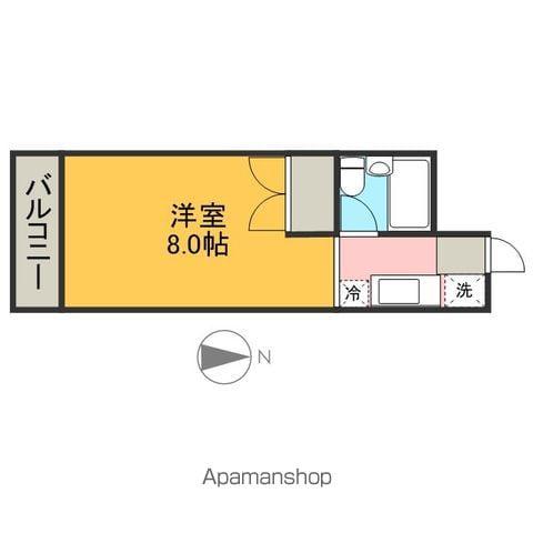 シャトー栄(1K/5階)の間取り写真