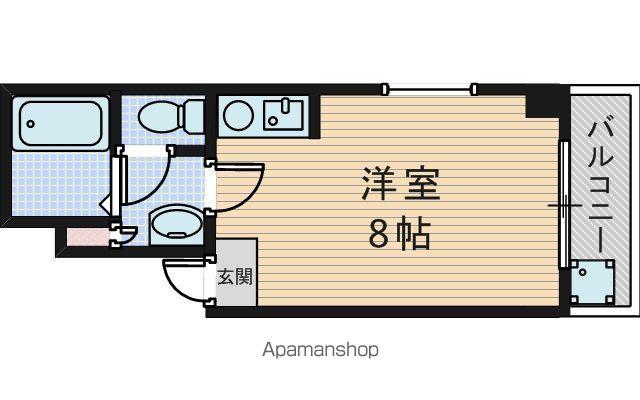 OKUMURAハイツ(ワンルーム/1階)の間取り写真