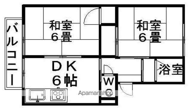 ファミール・シズ(2DK/1階)の間取り写真