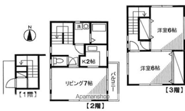 シェモア越仲(2LDK)の間取り写真