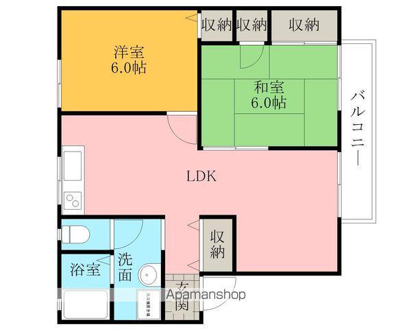 グリーンパール泉南 A・B(2LDK/1階)の間取り写真
