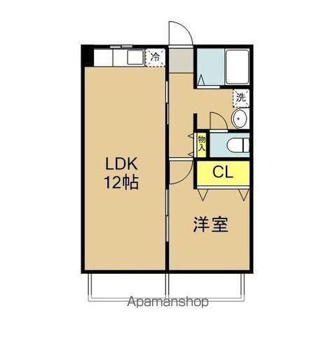 シティハイム・セルティア(1LDK/2階)の間取り写真