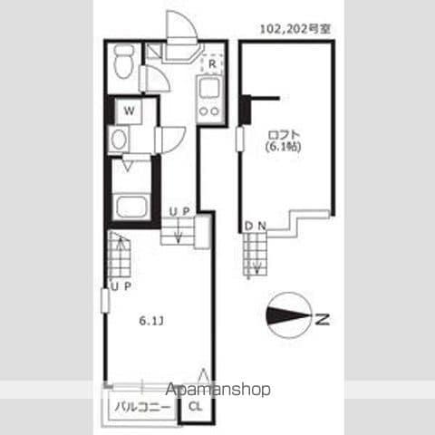 フレグラント オリーブ名城公園(1K/1階)の間取り写真