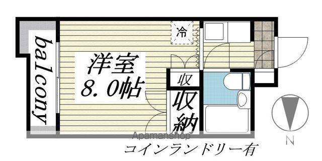 メゾン・ド・エルヴェ(ワンルーム/4階)の間取り写真