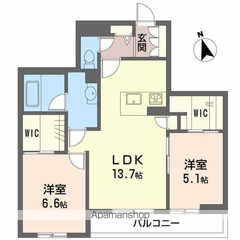グランべレオ(2LDK/2階)の間取り写真