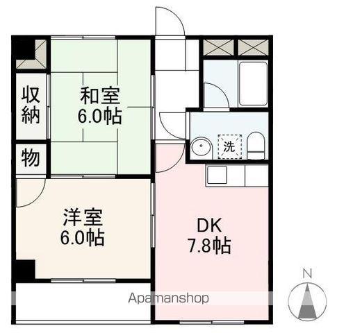 プレアール香西(2DK/2階)の間取り写真