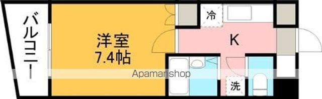 アビタシオン保田窪(1K/2階)の間取り写真
