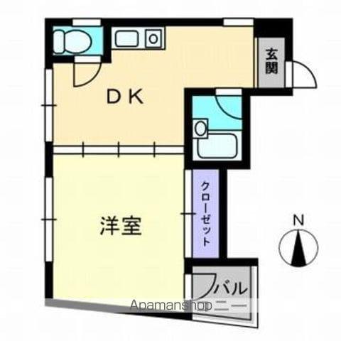 メゾン塩屋(1DK/2階)の間取り写真