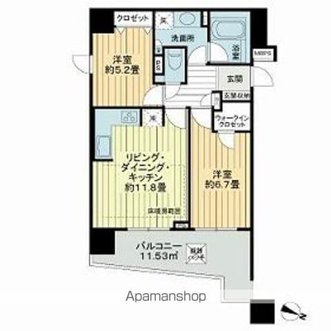 ライオンズステージ板橋(2LDK/11階)の間取り写真