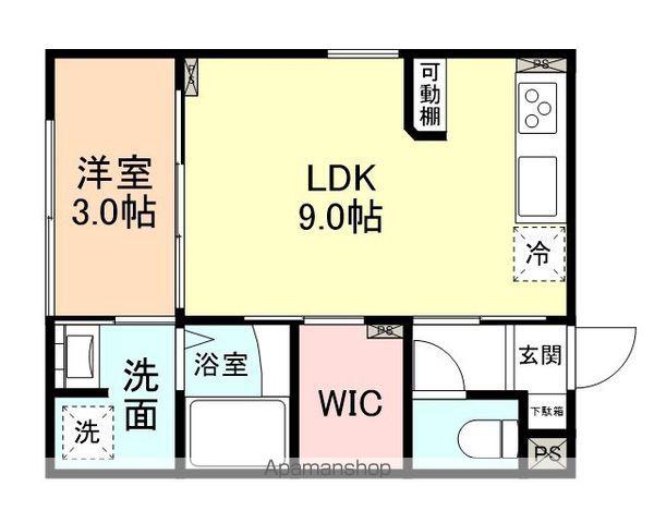 INTEGRAL今泉(1LDK/2階)の間取り写真