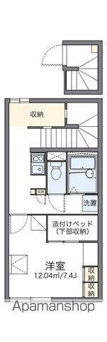 レオパレスグランシーノおおむた(1K/2階)の間取り写真