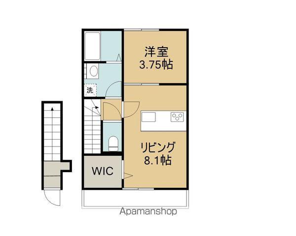 ELF妻鳥(1LDK/2階)の間取り写真