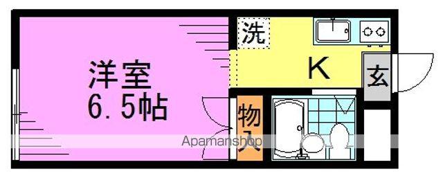 ハイベルハイム(1K/2階)の間取り写真