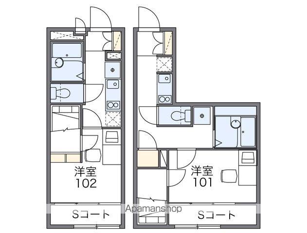 レオパレスアルファヒルズⅡ(1K/2階)の間取り写真