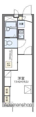 レオパレスブルースカイ(1K/1階)の間取り写真