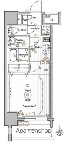 メイクスアート太閤通(1K/12階)の間取り写真