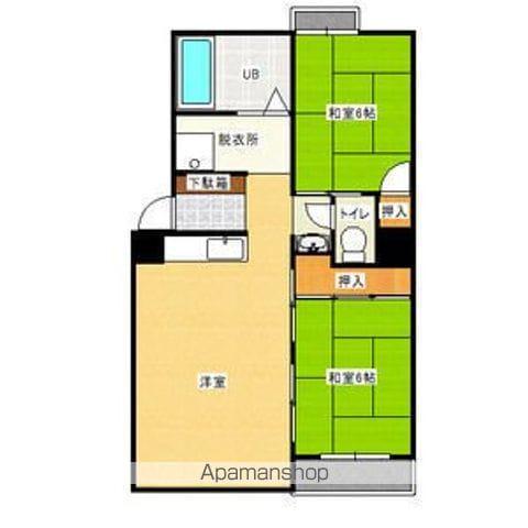 グリーンハイツ春日井(2LDK/3階)の間取り写真