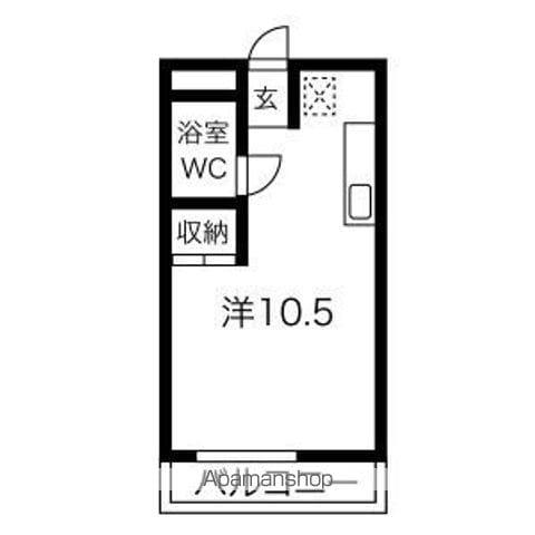 ニューコーポ谷川(ワンルーム/4階)の間取り写真