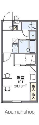レオパレス中久Ⅱ(1K/1階)の間取り写真