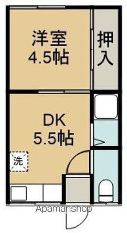 コーポ光A(1DK/2階)の間取り写真