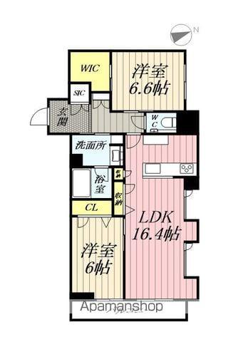 ルピナスⅠ(2LDK/2階)の間取り写真