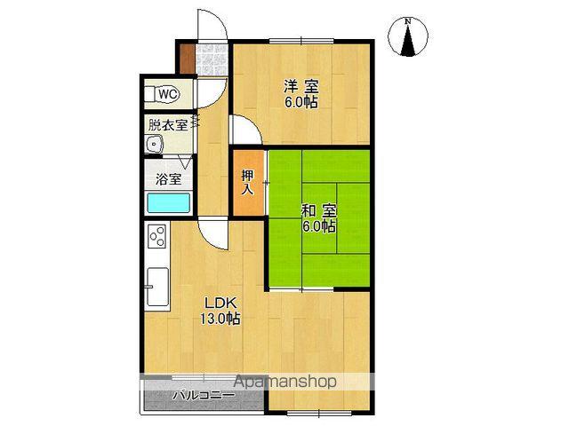 ベルデハイツ(2LDK/1階)の間取り写真