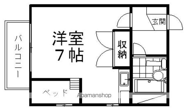 アトラス前九年(ワンルーム/1階)の間取り写真