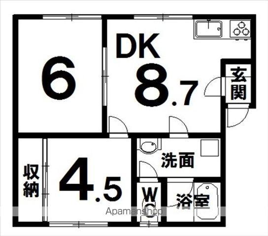 ヴィラマキタ(2DK/2階)の間取り写真