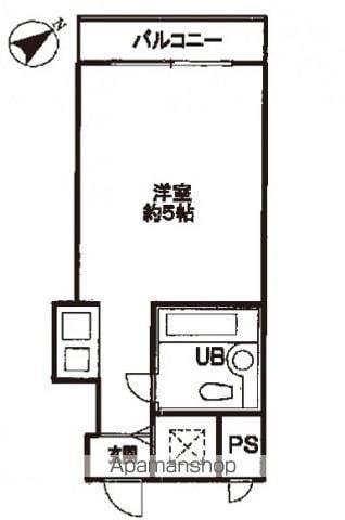 トップ早稲田(ワンルーム/4階)の間取り写真