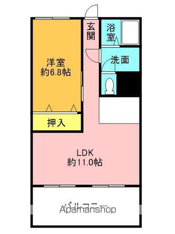 エクセルシオールSANO Ⅰ号棟(1LDK/5階)の間取り写真