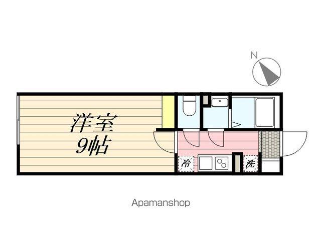 カインドネス松戸(1K/2階)の間取り写真