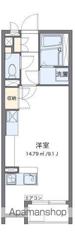 ミランダアザレア(ワンルーム/2階)の間取り写真
