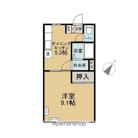 シオンパレスMOYA(1DK/1階)の間取り写真