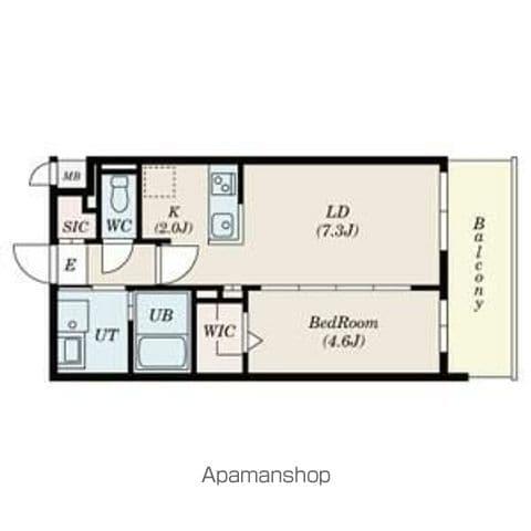 S-RESIDENCE名島(1LDK/1階)の間取り写真