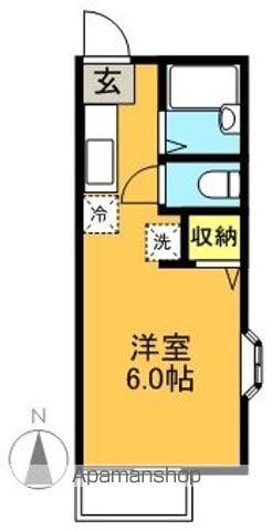 ラビアンローズ(1K/2階)の間取り写真