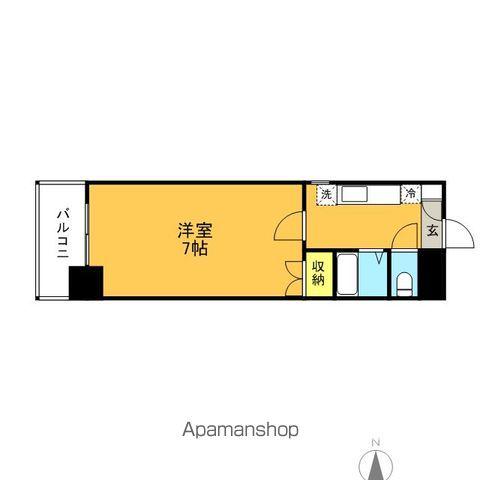 スライビング藤崎(1K/8階)の間取り写真