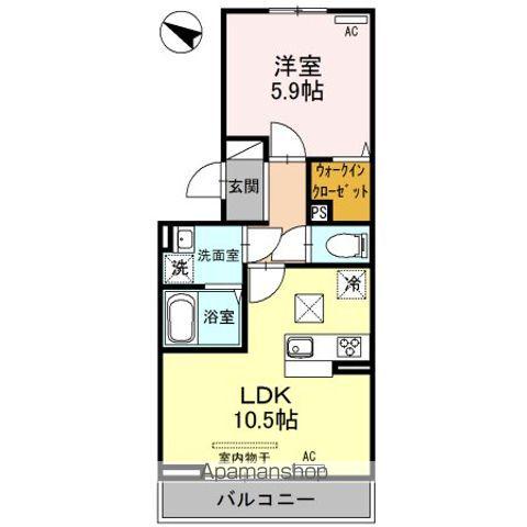 フィラエ(1LDK/1階)の間取り写真