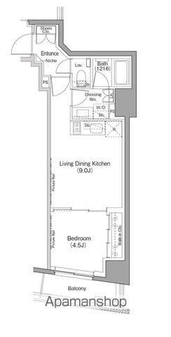 ザ・パークハビオ日本橋小伝馬町(1LDK/3階)の間取り写真