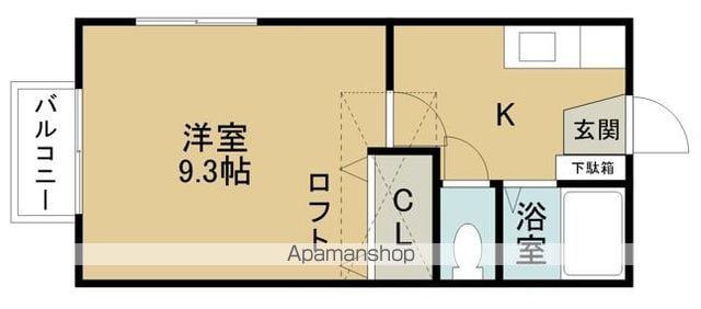 ヨシノ砂山Ⅲ(1K/2階)の間取り写真